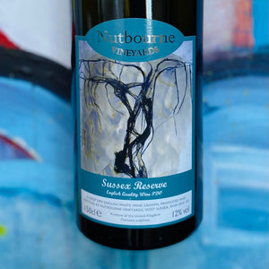 Nutbourne Sussex Reserve Magnum English Still White Wine Bottle with Artwork